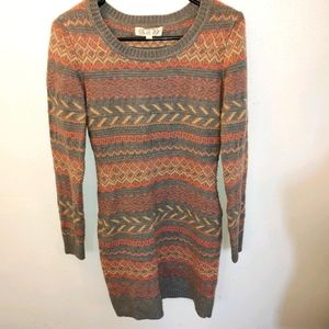 Pink rose long sleeve dress